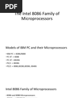 The Intel 8086 Family of Microprocessors