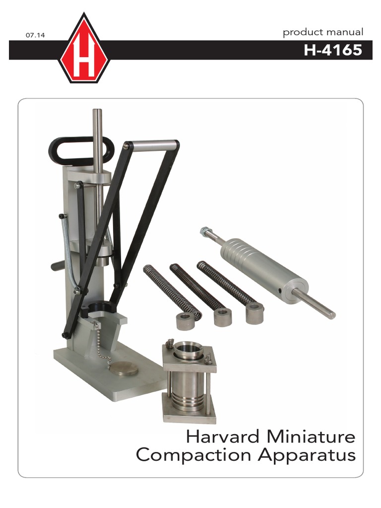 Harvard Miniature Compaction Apparatus: Product Manual | PDF | Soil ...