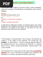 Predicates and Quantifiers