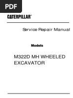 Caterpillar Cat M322D Wheeled Excavator (Prefix P2T) Service Repair Manual (P2T00001 and Up) PDF