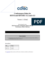 Conformance Rules For SDTM and SDTMIG v3.2 and v3.3: Version 1.1 (Final)
