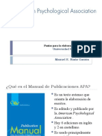 Pautas para La Elaboración de Escritos APA (Estudiantes)