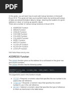 Lookup Functions in Excel