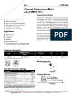 Vp0104 P-Channel Enhancement-Mode Vertical Dmos Fets: Features General Description