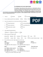 Equal Opportunities Monitoring Form