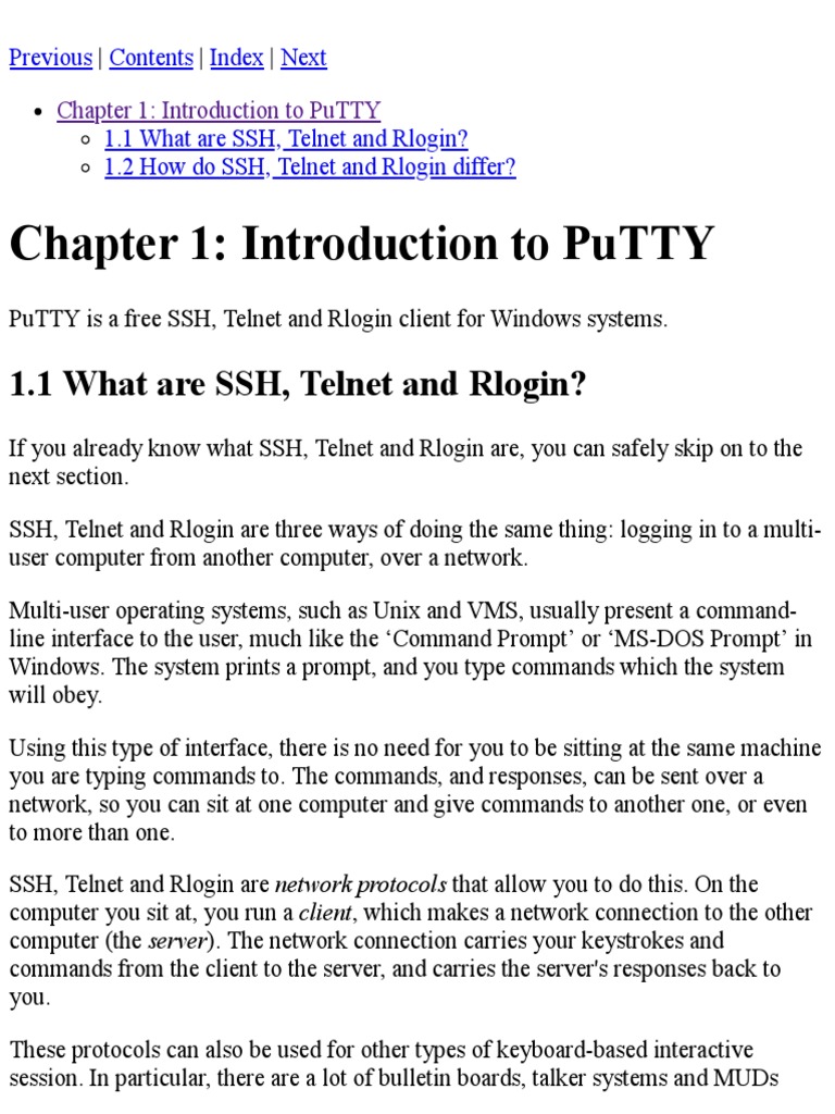 Introduction To PuTTY - para Conectar Con El NS | PDF | Secure Shell ...