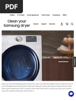 Clean your Samsung dryer