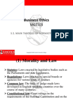 Business Ethics: S 2. Main Theories of Normative Ethics