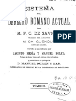 Sistema Del Derecho Romano Actual - Tomo III.