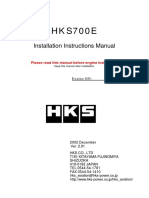 HKS700E: Installation Instructions Manual