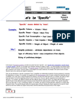 Propulsion Systems, Specific Volume: Specific Fuel Consumption, Specific Thrust, Specific Impulse