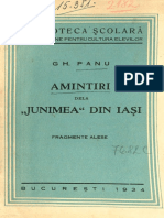 Amintiri Dela Junimea Din Iasi (1934) - Gh. Panu