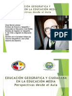 Educación Geográfica Desde El Aula