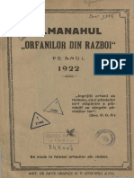Almanahul Orfanilor Din Razboi Pe Anul 1922