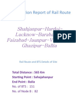 Optimization Report of Rail Route: Shahjanpur-Hardoi-Lucknow-Barabanki - Faizabad-Jaunpur-Varanasi - Ghazipur-Ballia