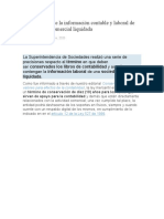 Conservación de La Información Contable y Laboral de Una Sociedad Comercial Liquidada