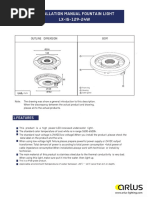 Installation Manual Fountain Light LX-IG-129-24W: 1.features