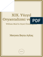 35 - XIX. Yüzyıl Oryantalizmi Ve Siyer - William Muir'in Siyeri Örnekliğinde - Meryem Beyza Aykaç