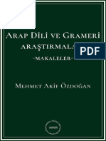 38 - Arap Dili Ve Grameri Araştırmaları - Mehmet Akif Özdoğan