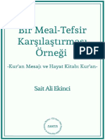 39 - Bir Meal-Tefsir Karşılaştırması Örneği - Kur'an Mesajı Ve Hayat Kitabı Kur'an - / Sait Ali Ekinci