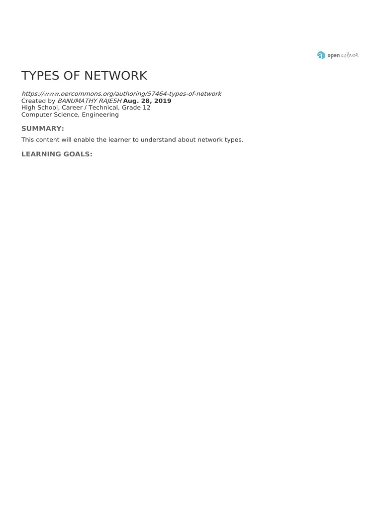 Understanding Network Types: WAN, LAN, and More | PDF | Computers ...