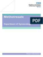Methotrexate: Department of Gynaecology