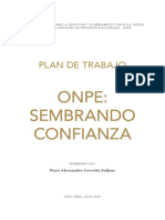 Plan de Trabajo ONPE "Sembrando Confianza" de Piero Corvetto Salinas