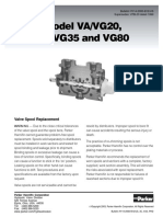 Model VA/VG20, VA/VG35 and VG80: Valve Spool Replacement