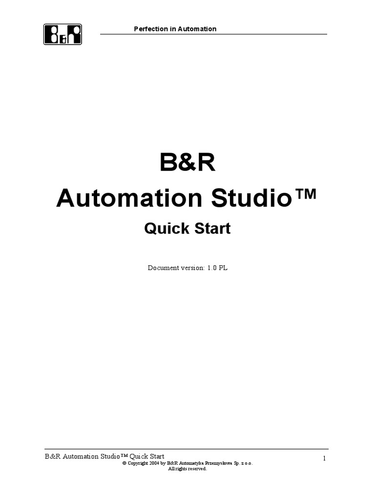 BR Automation Studio QuickStart PL PDF