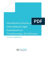 Introductory Course On The International Legal Framework On Transboundary Air Pollution