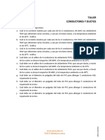 Cálculos de corriente máxima y diámetro de conductores y ductos