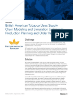 British American Tobacco Uses Supply Chain Modeling and Simulation To Smooth Production Planning and Order Variance