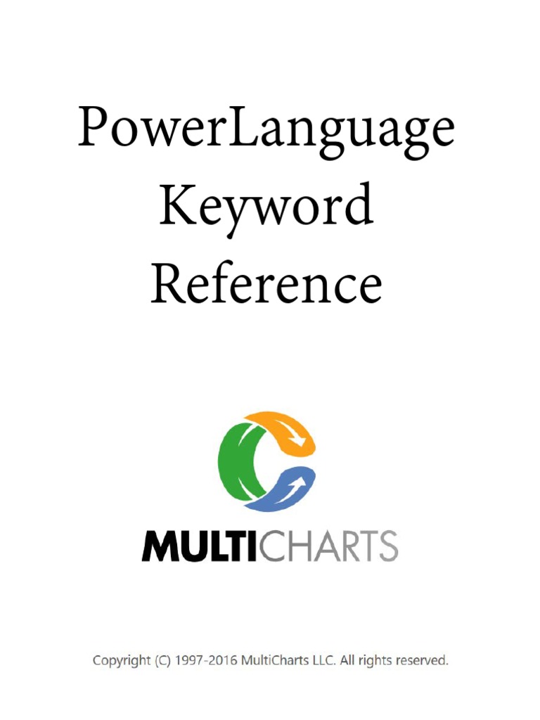 PowerLanguage Keyword Reference PDF | PDF | Numbers | Parameter ...