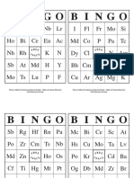 Bingo de Los Elementos Tabla Periodica PDF