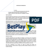 ESTRATEGIA DE PROMOCION Betplay