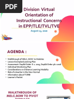 Division Virtual Orientation of Instructional Concerns in Epp/Tle/Tvl/Tve