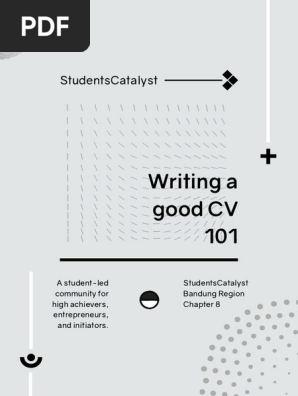 Writing a good CV 101