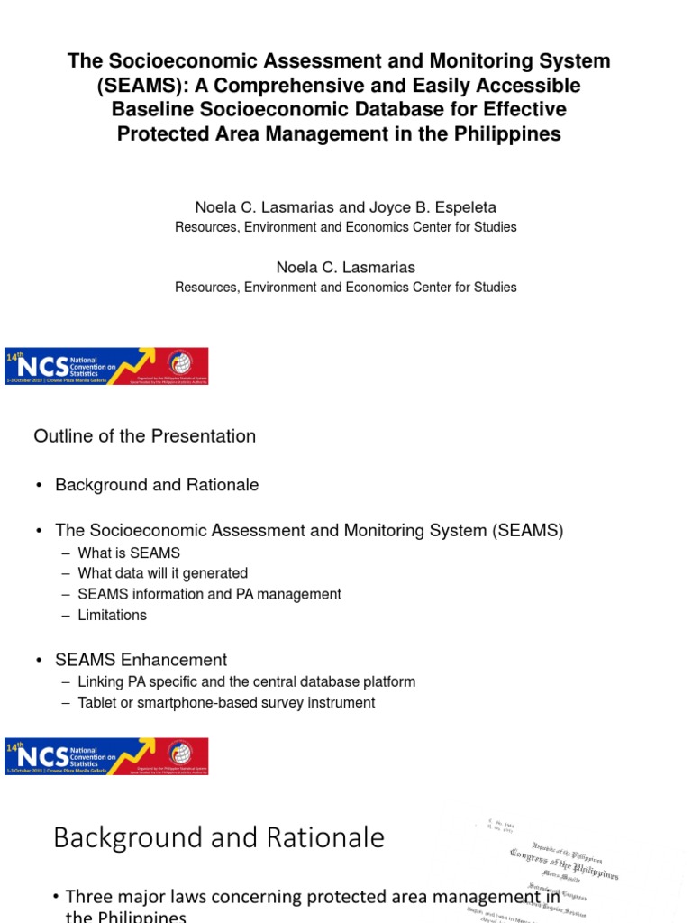 SEAMS: Socioeconomic Data for PAs | PDF | Protected Area | Data