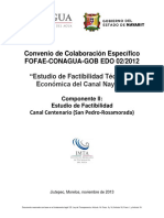 Estudio de Factibilidad Técnica y Económica Canal Centenario Nay PDF