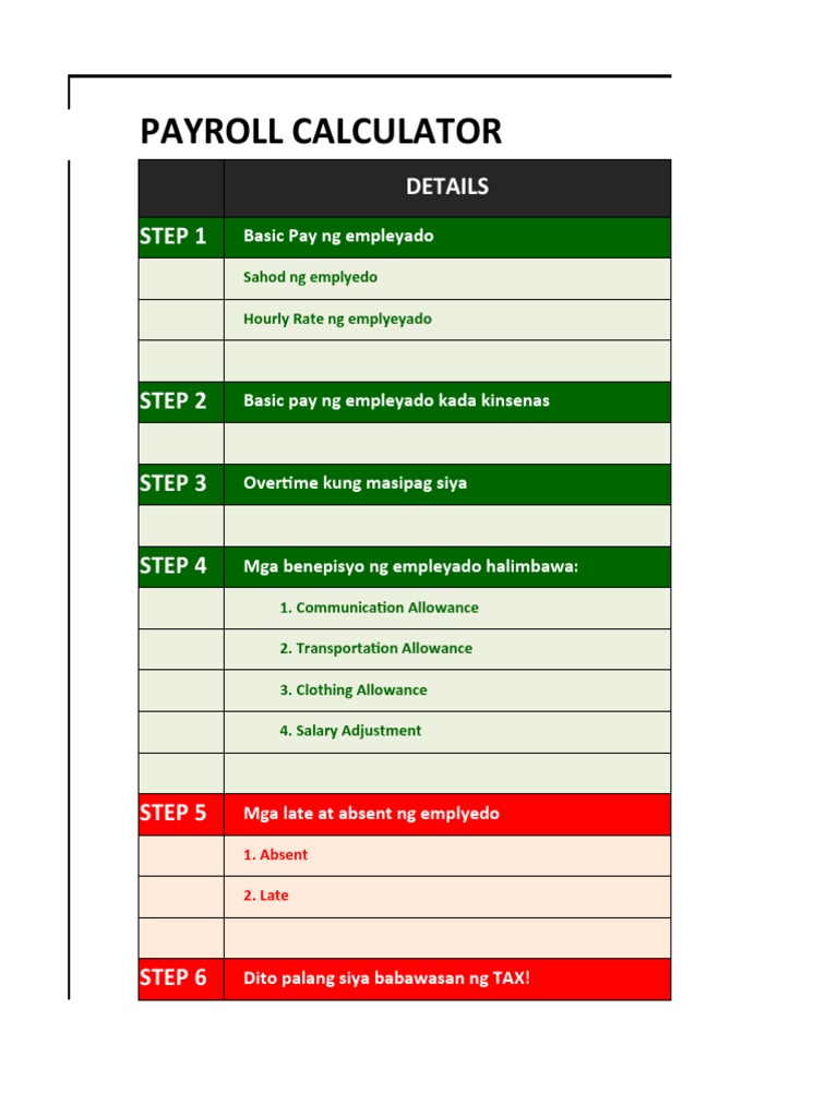 Payroll Calculation Guide | PDF | Taxes | Economies