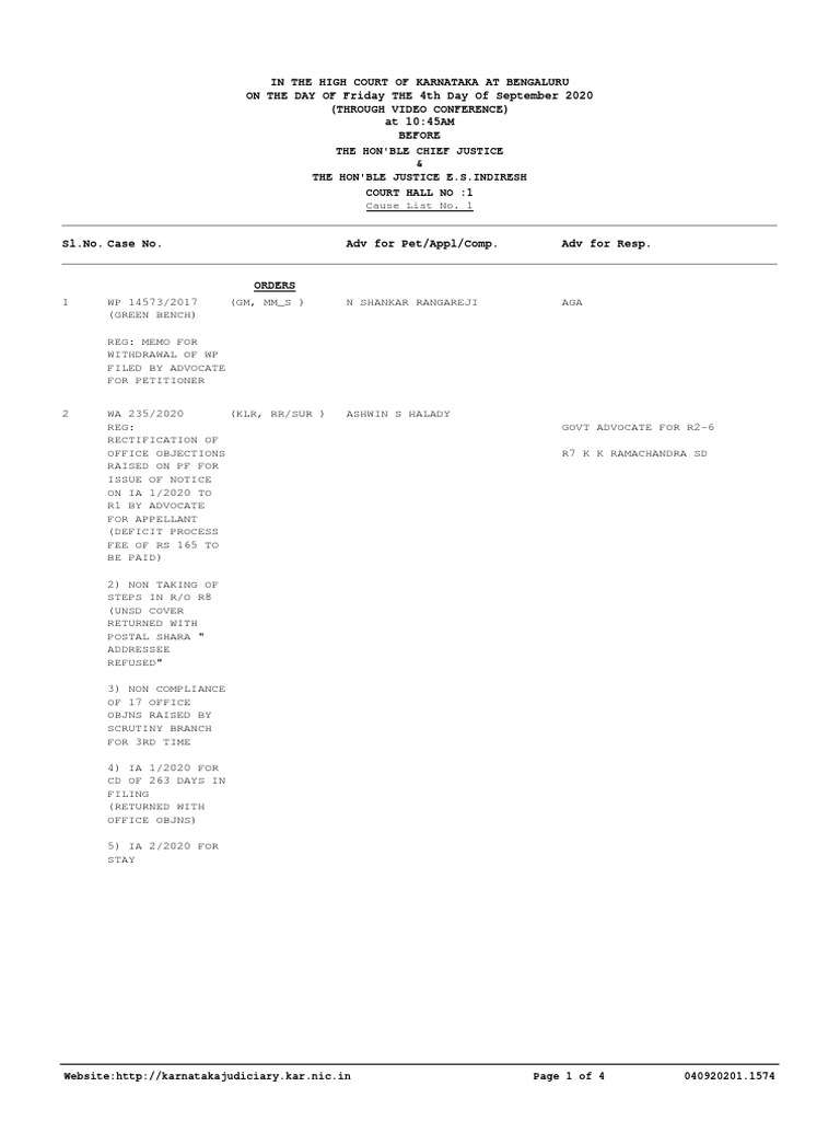 Blrconsolidation 51 Pdf Judiciaries Bangalore