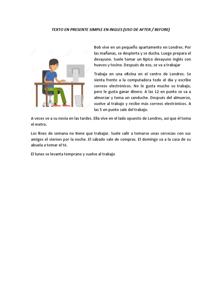 Texto En Presente Simple En Ingles