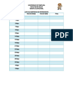 Lista de Asistencia de Intervencion