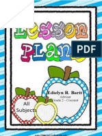 Lesson Plan Cover Page