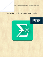 108 bài toán chọn lọc Toán 7 PDF