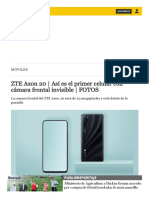 Móviles - ZTE Axon 20 - Así Es El Primer Celular Con Cámara Frontal Invisible - NOTICIAS EL COMERCIO PERÚ