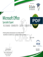 Certificado Excel