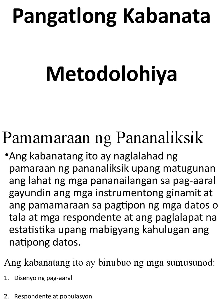 Metodolohiya | PDF