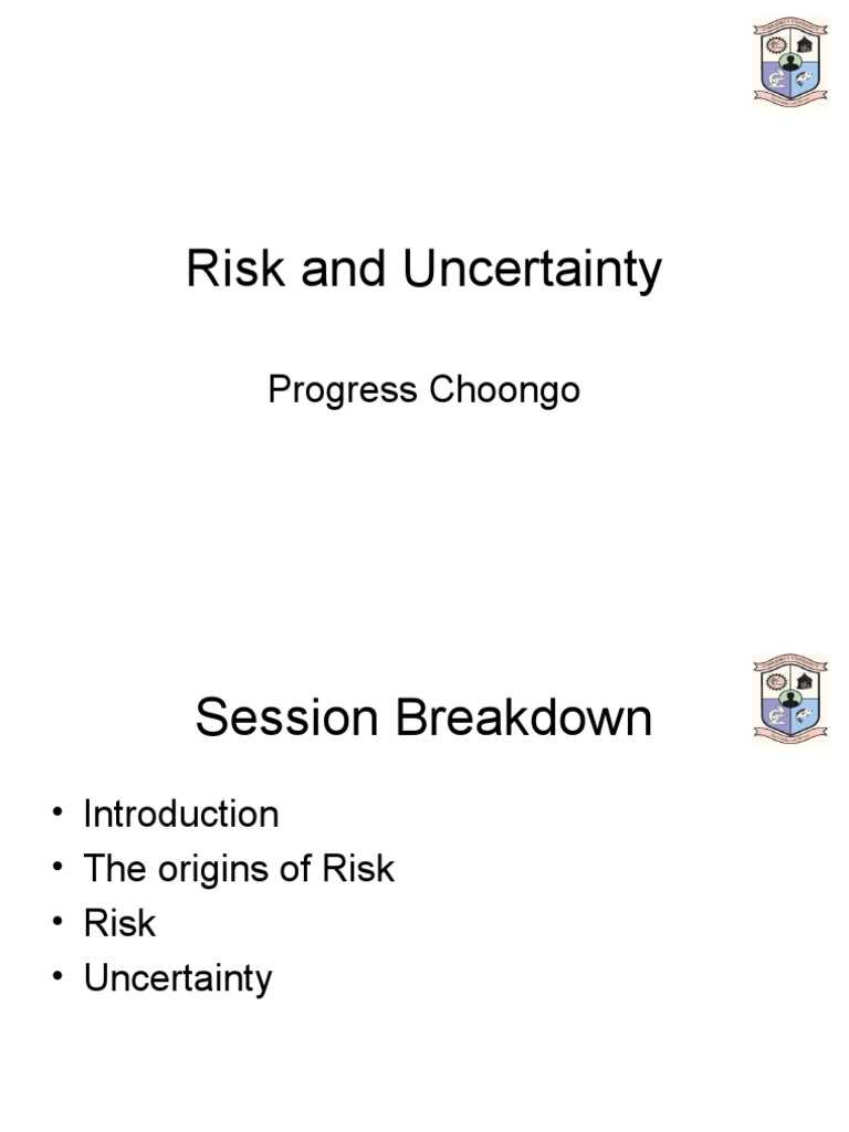 Understanding Risk and Uncertainty | PDF | Uncertainty | Risk
