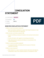 Bank Reconciliation Statement